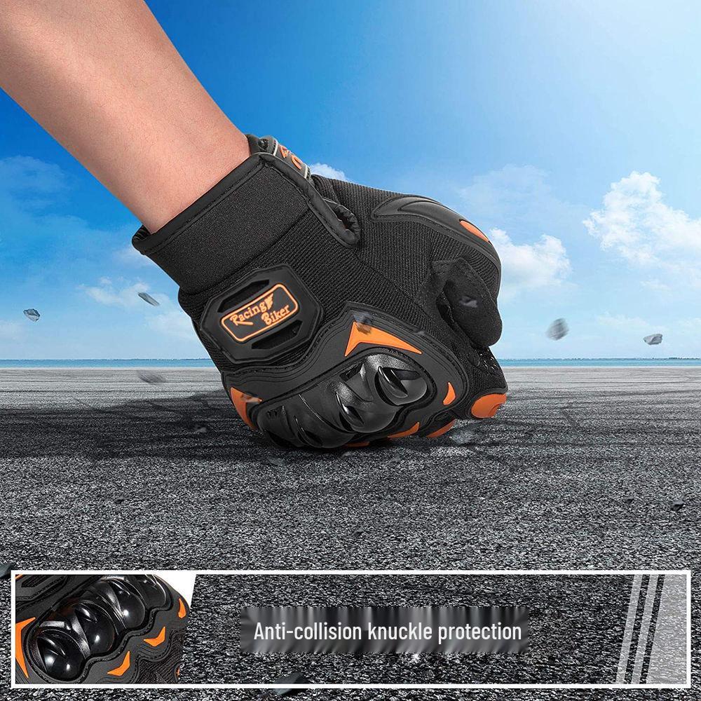 Touchscreen Summer Motorcycle Anti-Fall Riding Gloves with Hard Shell Protection
