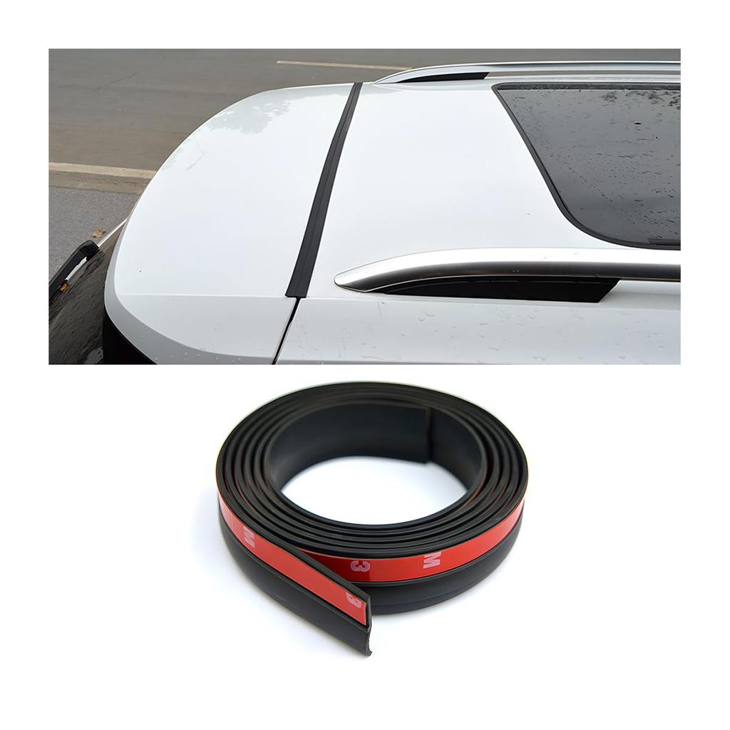 BELOMI 1.6m/5.25ft Car Weather Sealing Strip for SUV MPV Hatchback Trunk Lid Gap Rubber Trunk Sealing Strip Waterproof Dustproof (Black)