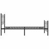 Metal Bed Frame with Headboard and Footboard Black 100x200 Cm