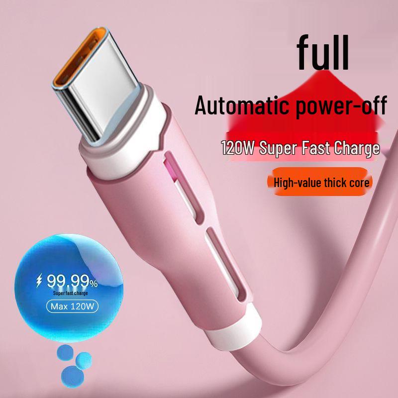 Silicone Luminous 120W 6A Fast Charge USB-C Cable for Huawei Honor Flash Charging