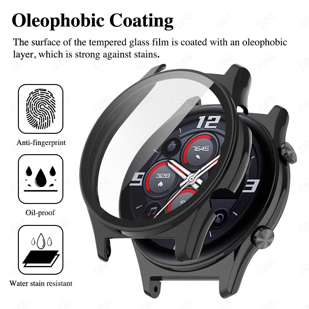 PC Hard Screen Protector Case for Huawei Honor Watch GS3 GS 3 Anti-scratch Protection Cover With Tempered Glass Case Accessories
