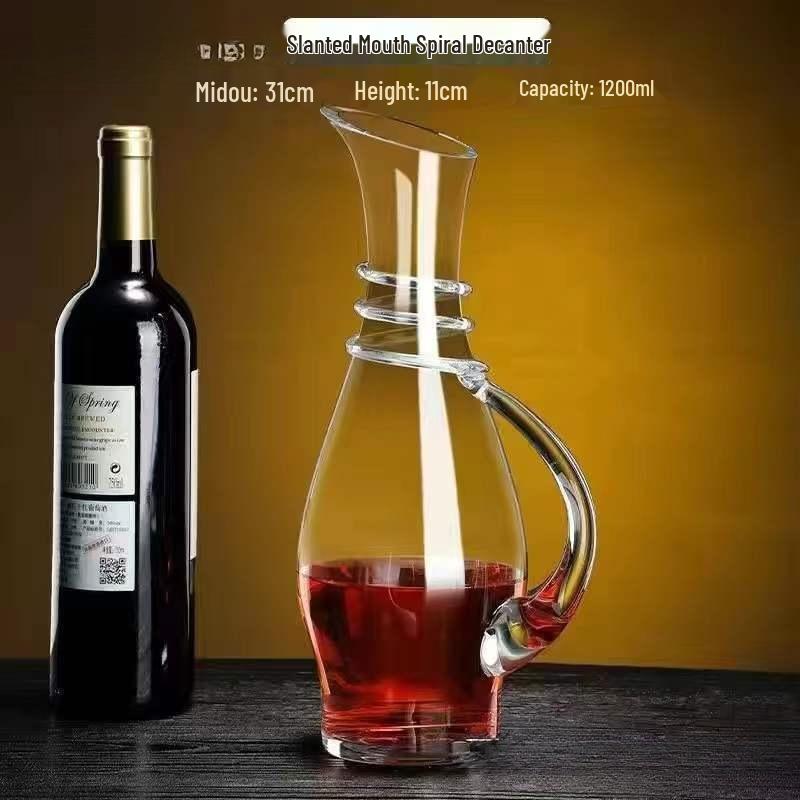 Lyxigt Kristall Vinrött Vinglas & Karaff Set