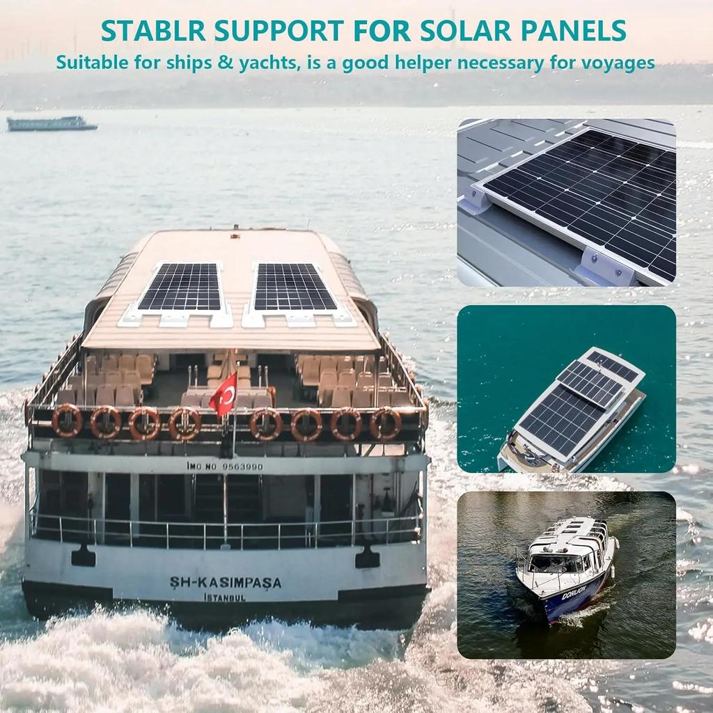 Drill-Free Plastic Solar Panel Corner Brackets - Durable for RV/Yacht/Solar Racking