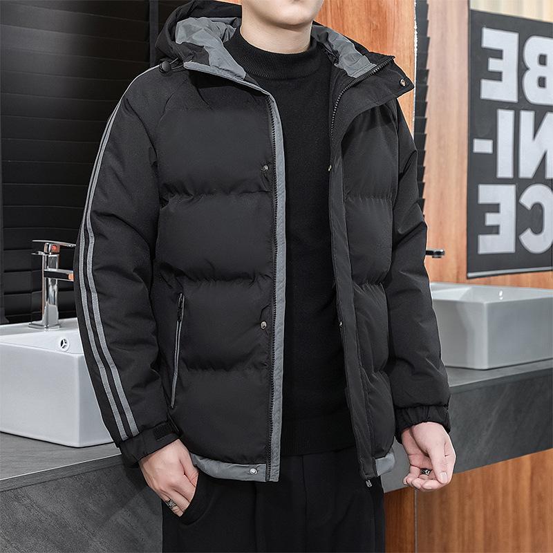 Men's 2024 Autumn/Winter Hooded Down Cotton-Padded Jacket - Casual and Thickened Style