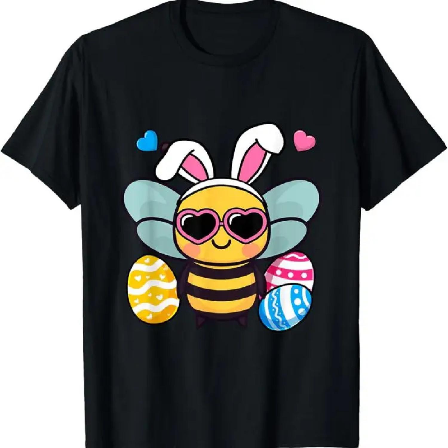 Cute Bee Bunny Ears Easter Day Boy Girl Kids T Shirt XXXXXL разноцветный