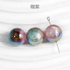 10pcs Mulitcolor Electroplated Round Beads Pearl Style Resin DIY Bracelet Mobile Chain Loose Bead Accessories