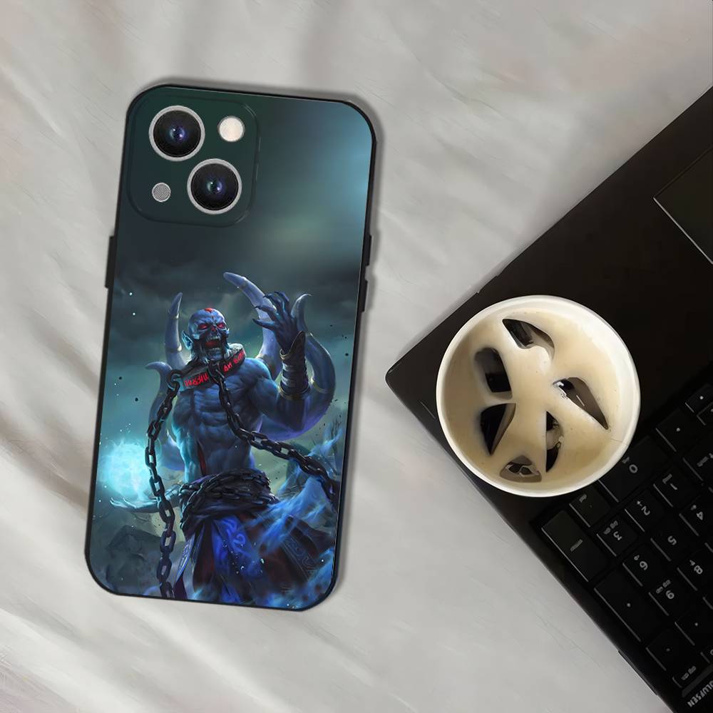 D-Dota 2 Cool Game Wear-resistant Phone Case For iPhone 17,16,15,14,13,12,11,Pro,XS,Max,XR,Plus,E,SE4,Mini Black Soft Cover