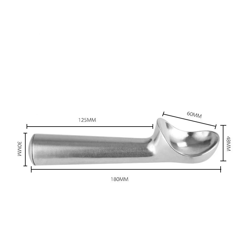 1Pc Lightweight Ice Cream Scoop Professional Black Silver Dishwasher Safe Cookie Scooper 7 Inch Non-Stick Ice-Cream Spade