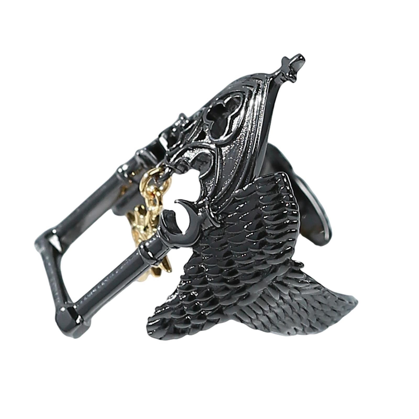 

Готическое кольцо из сплава с таинственным замком, регулируемое кольцо на палец, унисекс, аксессуар для вечеринки чёрный