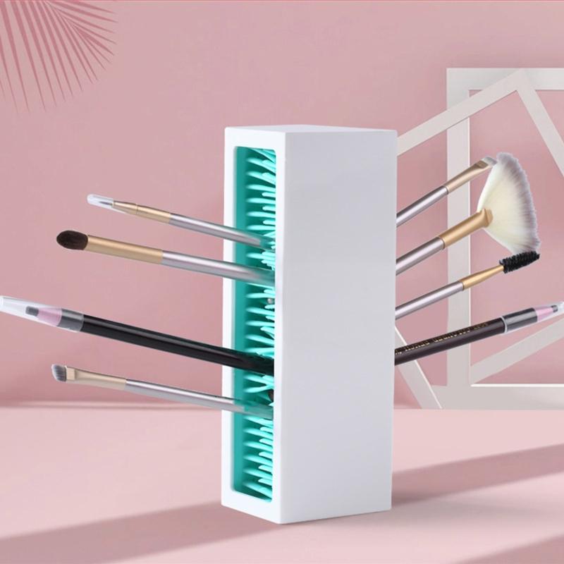 Makeup Brushes Storage Box Lipsticks Holder Organizer Multifunction for Home Countertop Cosmetic Eyeliners Container
