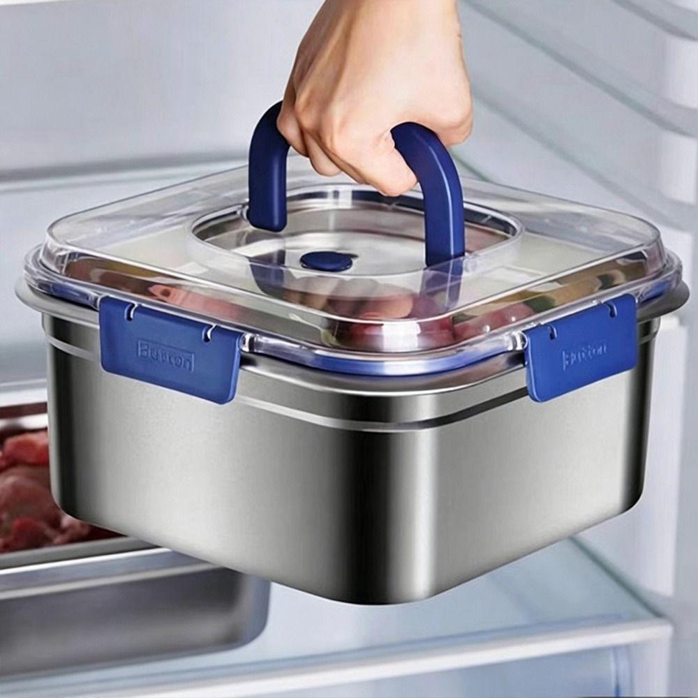 Stainless Steel Freshness-Keeping Box Leakproof Lunch Box Anti-Drip Sealed Storage Box  Picnic