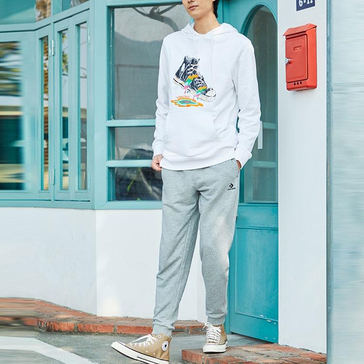 Converse Shoes Printing Fleece Lined White Men's 10022937-A01