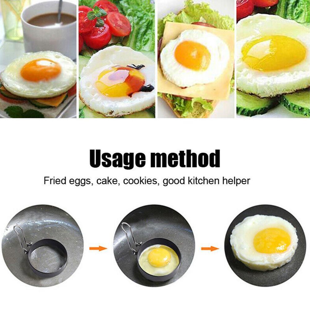 Round Omelette Maker Mold with Handle - Nonstick Egg Cooking Mold for Perfect Eggs, Kitchen Tool for Easy Egg Cooking