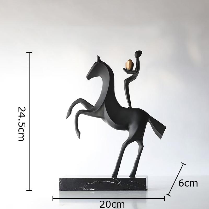 

Wealthy Riders Creative Figures Statue Desk Decoration Ornaments Abstract Artwork Character Metal Sculpture Room Aesthetic Decor