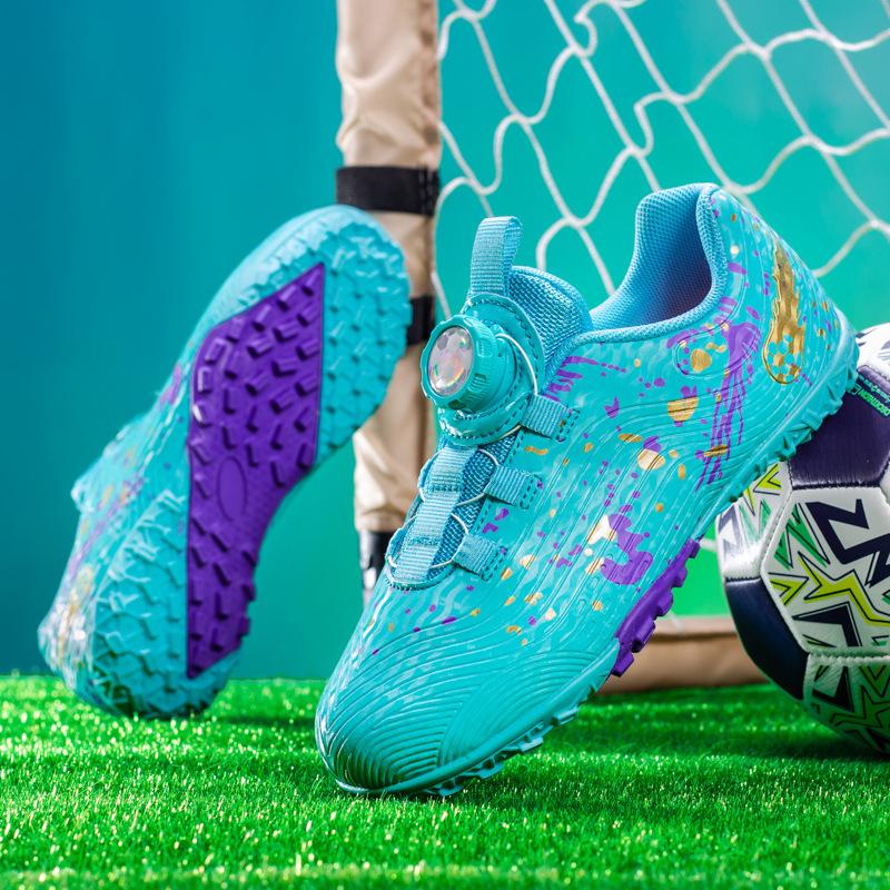 

Rotating button new children s football shoes girls broken nail training shoes girls primary school sports shoes sports shoes 39