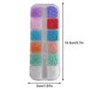 12 Grids/Box 3D Nail Art Charms Mix Round Colorful Pearls Beads Jewelry Manicure Craft  Accessories For Decoration