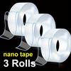 Silicone Heavy-Duty Nano Double-Sided Tape, Reusable, Traceless & Washable, Strong Adhesive Strips for Home, Office & Car Us