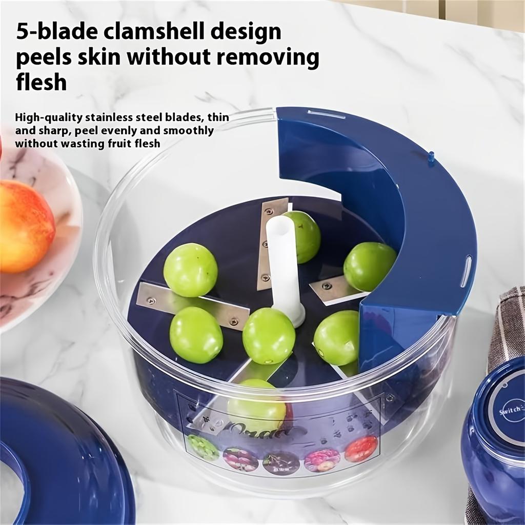 Rechargeable Electric Grape Peeler, Tomato and Garlic Slicer , Automatic Fruit , Vegetable Cutter for Kitchens, Commercial Milk Tea Shops