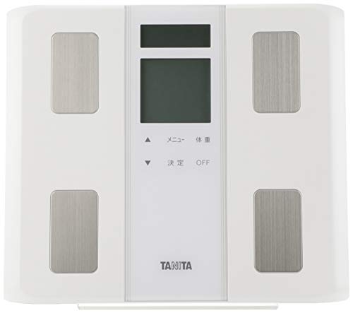 TANITA Body Composition Scale, 50g, Made In Japan, White, BC-331 WH, Double LCD Display for Easy Reading, Stand-Up Storage