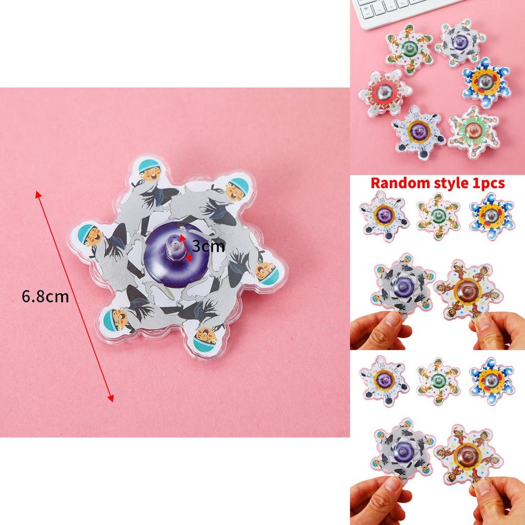 Kids Toy Cartoon Figure Pattern Gyroscope With Creative Design For Childrens Day Gift And School Activity
