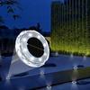 4 Pièces Lumières Solaires de Sol Éclairage Paysager pour Texture Diamant Encastrables Jardin Cour Chemin