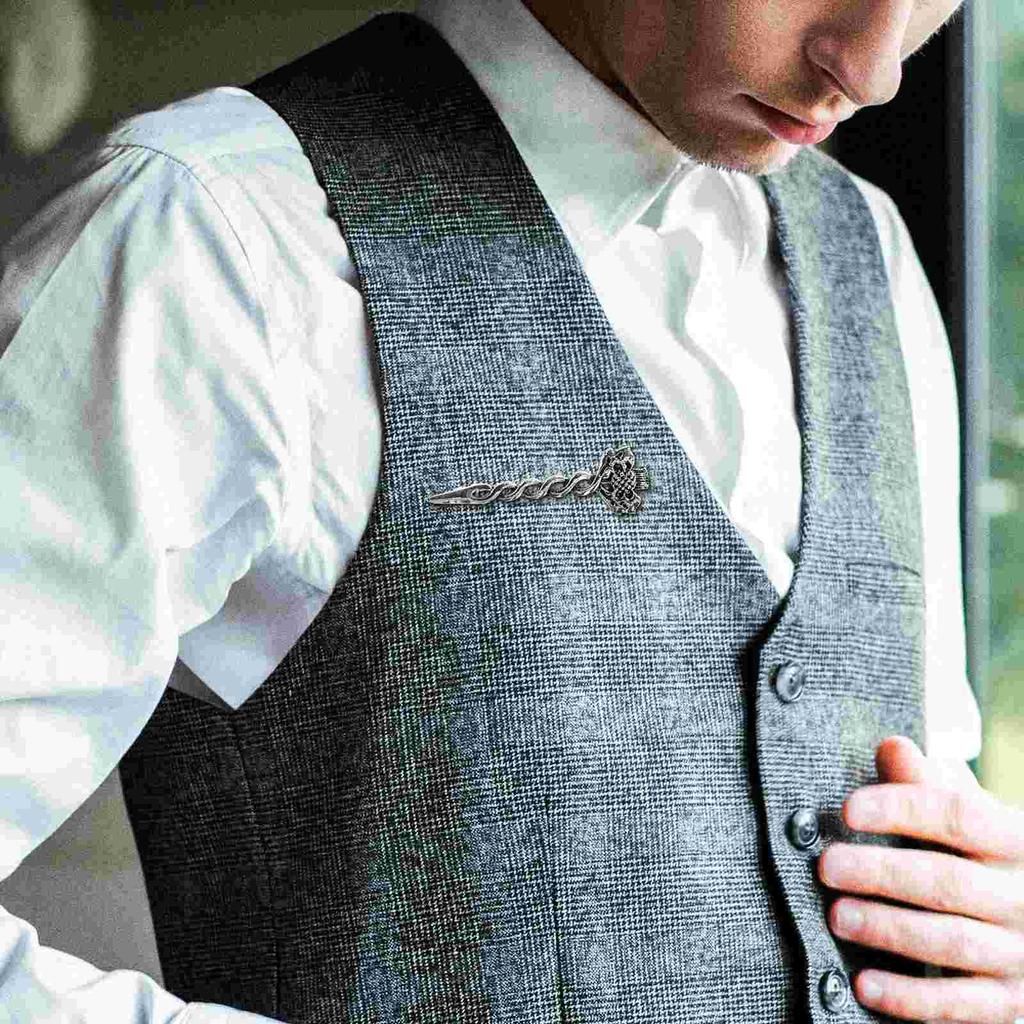 Męskie broszki Garnitury Oset Kołnierzyk Przypinki Dekoracyjny prezent Metalowe szkockie prezenty Damskie klipsy Lapel Miss