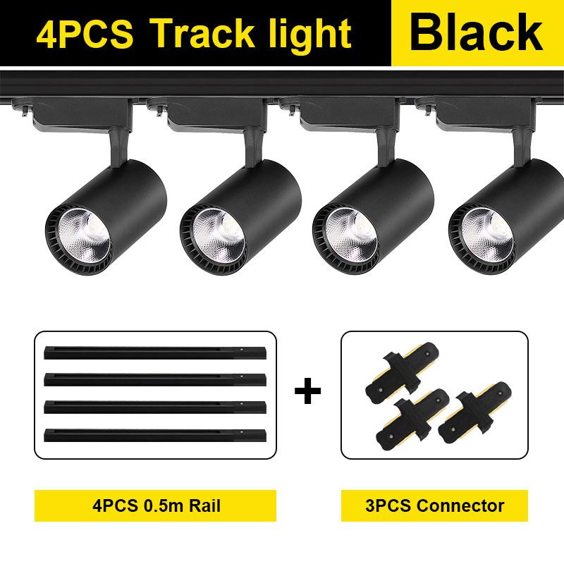 Led Track Light AC220V COB Spotlight Rail Lighting 12W 20W 30W 40W  Set Led Track Rail Spotlight Clothing Store Shop Home