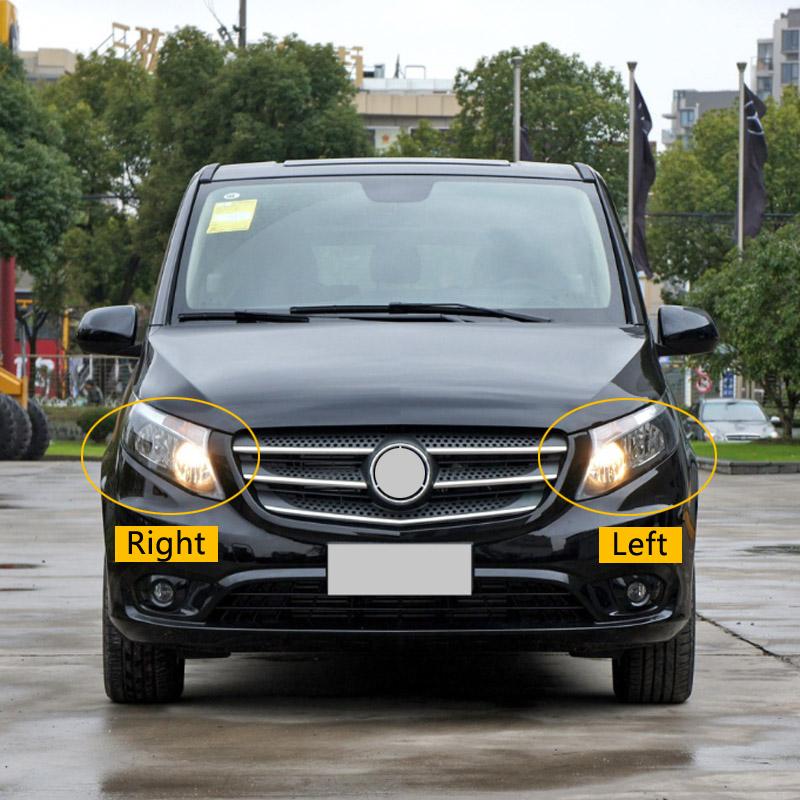 Стекло фары для Mercedes-Benz Vito V260 W447 2016~2020 Крышка фары Замена автомобильного стекла Фонари Автомобильный корпус Left