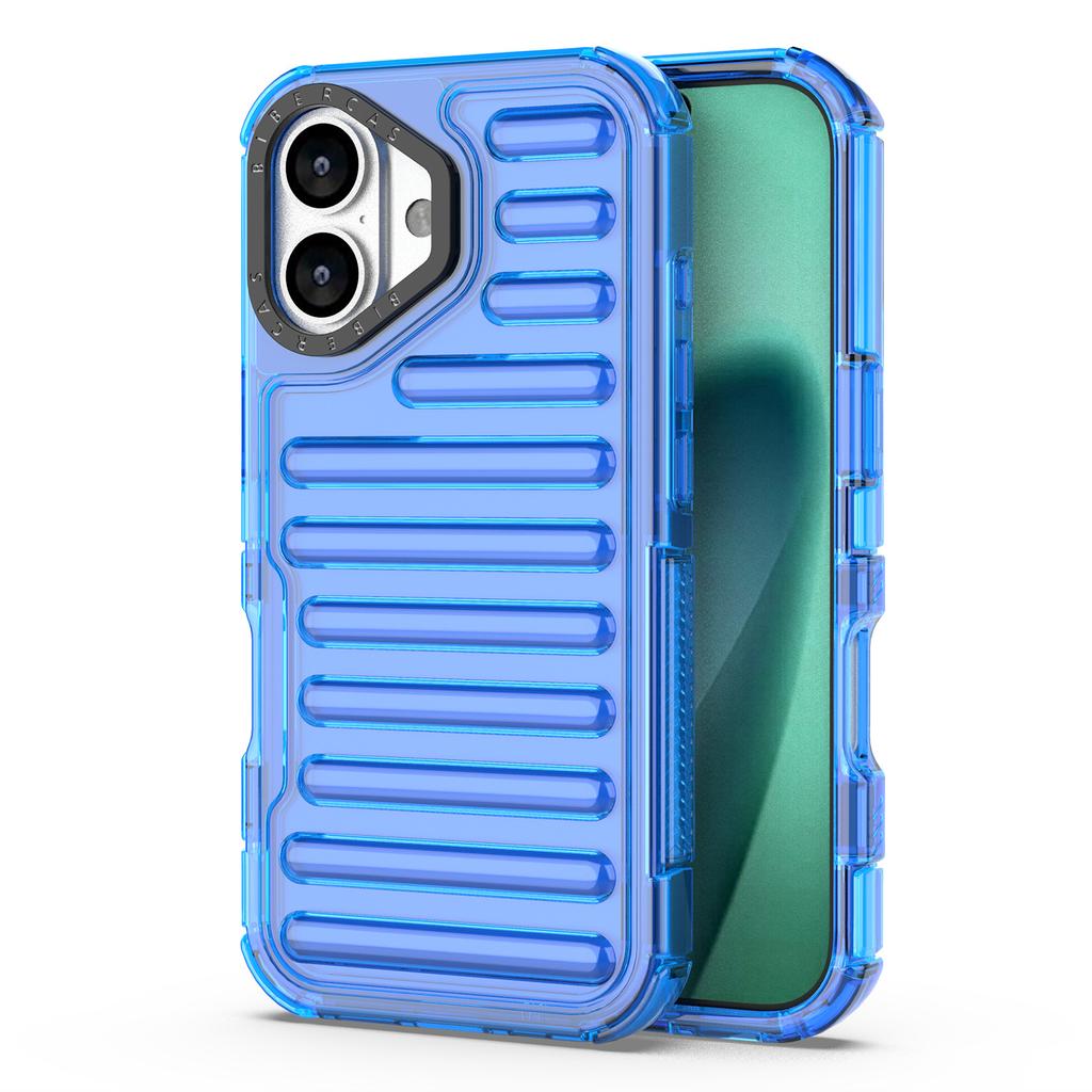 For iPhone 17 Case Stripe Design Anti-Slip Detachable TPU+PC Phone Cover