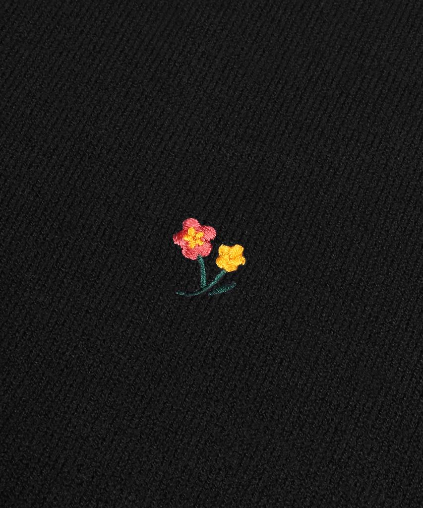 NODU Signature Flower Soft Knit [Black]