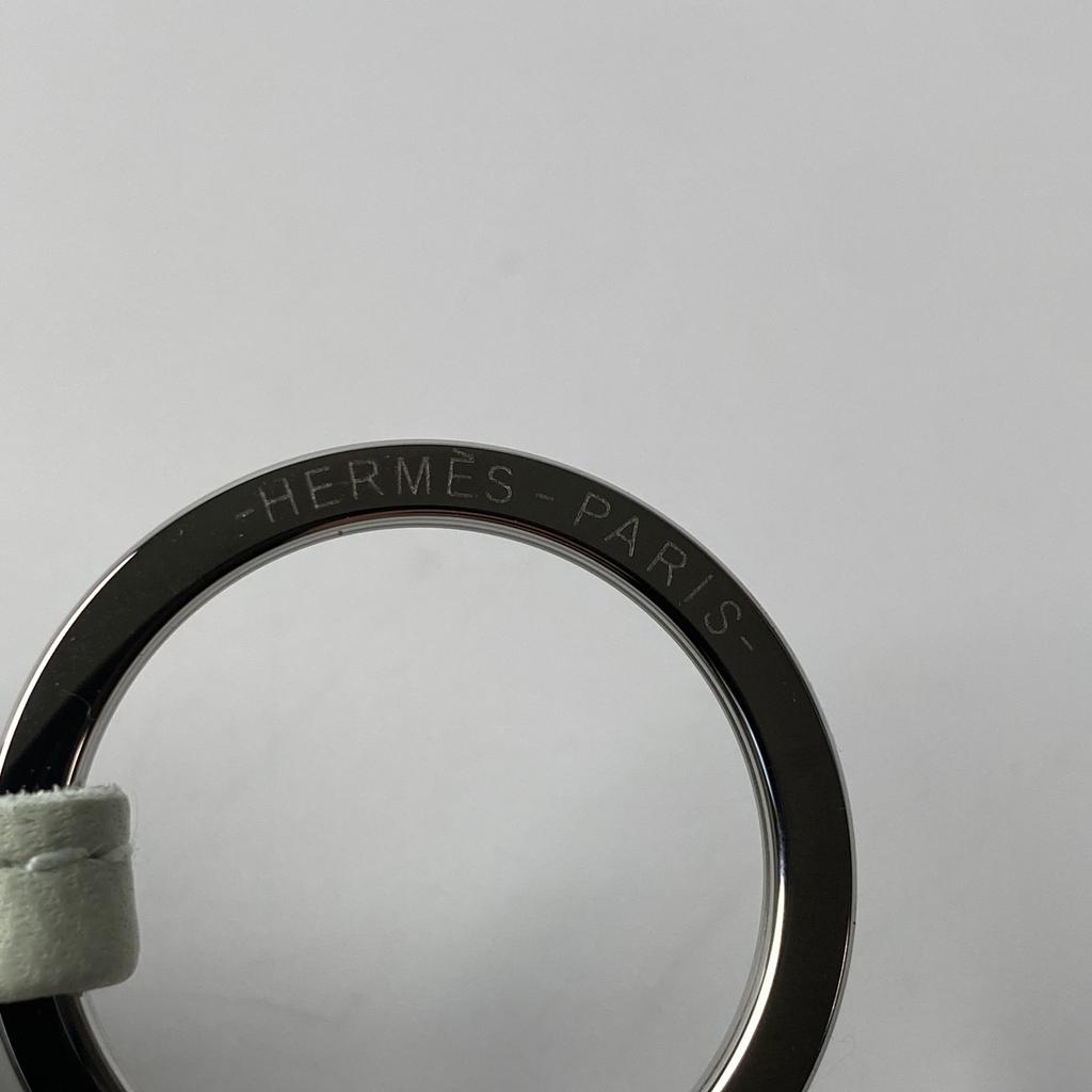 Used HERMEScharm Mint Green Leather Women