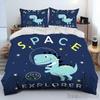 Cartoon Dinosaur Space Cute Dino Children Duvet Cover Set HD Comforter Cover for Kids Bedding Sets Bedclothes Bedroom Decor