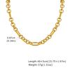 Stainless Steel Twist Texture Chunky Chain Necklace Bracelet for Women Waterproof Fashion 18K Gold Plated Luxury Jewelry Gift