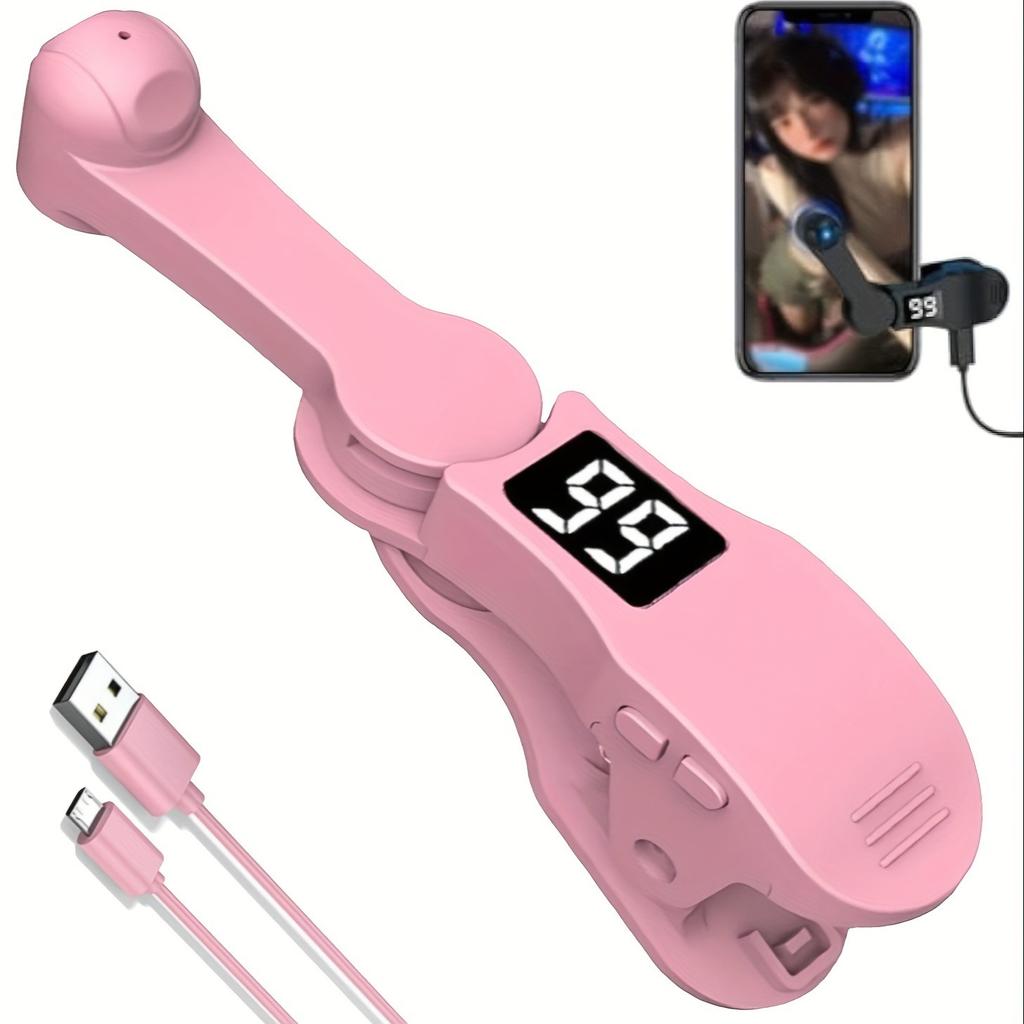 Automatischer Handy-Klicker – 1 bis 99 Geschwindigkeiten, 180°-Drehung, intelligente automatische Bildschirmtippfunktion, USB-Ladefunktion, Clip-On, geräuschlos – für Gamer und Social-Media-Nutzer