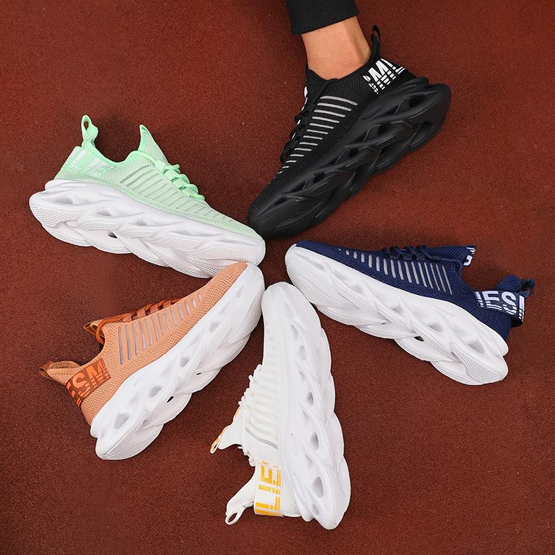 Men Cool Running Shoes Summer Fashion Luxury Breathable Comfortable Non Slip Sneakers Outdoor Training Basketball Lace Up Shoes