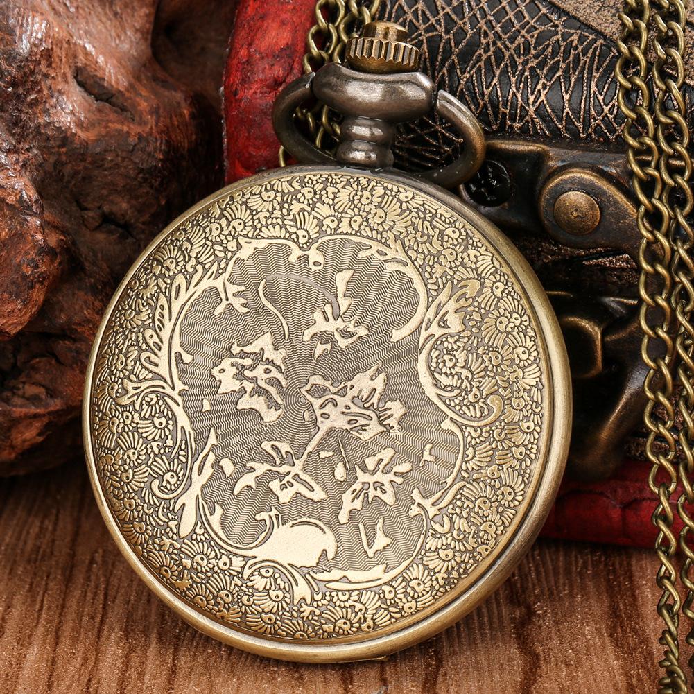 Castle Commemorative Gift Quartz Movement Large Pocket Watch