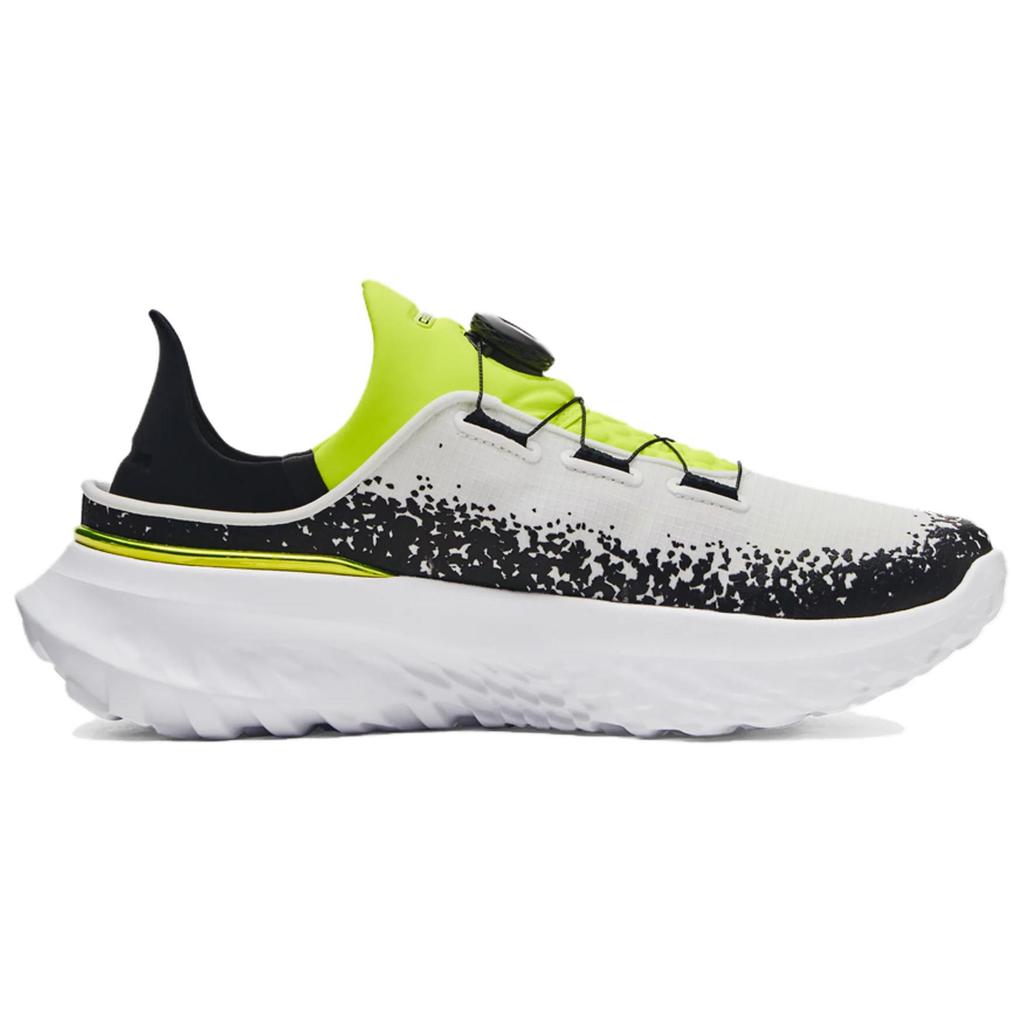 Under Armour Unisex White Black High Vis Yellow SlipSpeed Mega Training Shoes 3028539-107