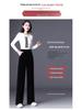 Golden Velvet High-Waisted Straight-Leg Pants - Women's Autumn/Winter 2025 Collection