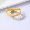 Napkin Rings Polished Zinc Alloy Modern Simple D-shaped Smooth Surface Half Round Napkin Ring Dining Room Accessories