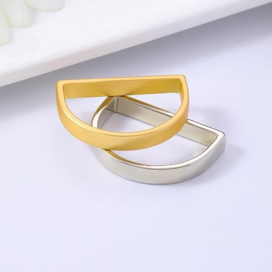 Napkin Rings Polished Zinc Alloy Modern Simple D-shaped Smooth Surface Half Round Napkin Ring Dining Room Accessories