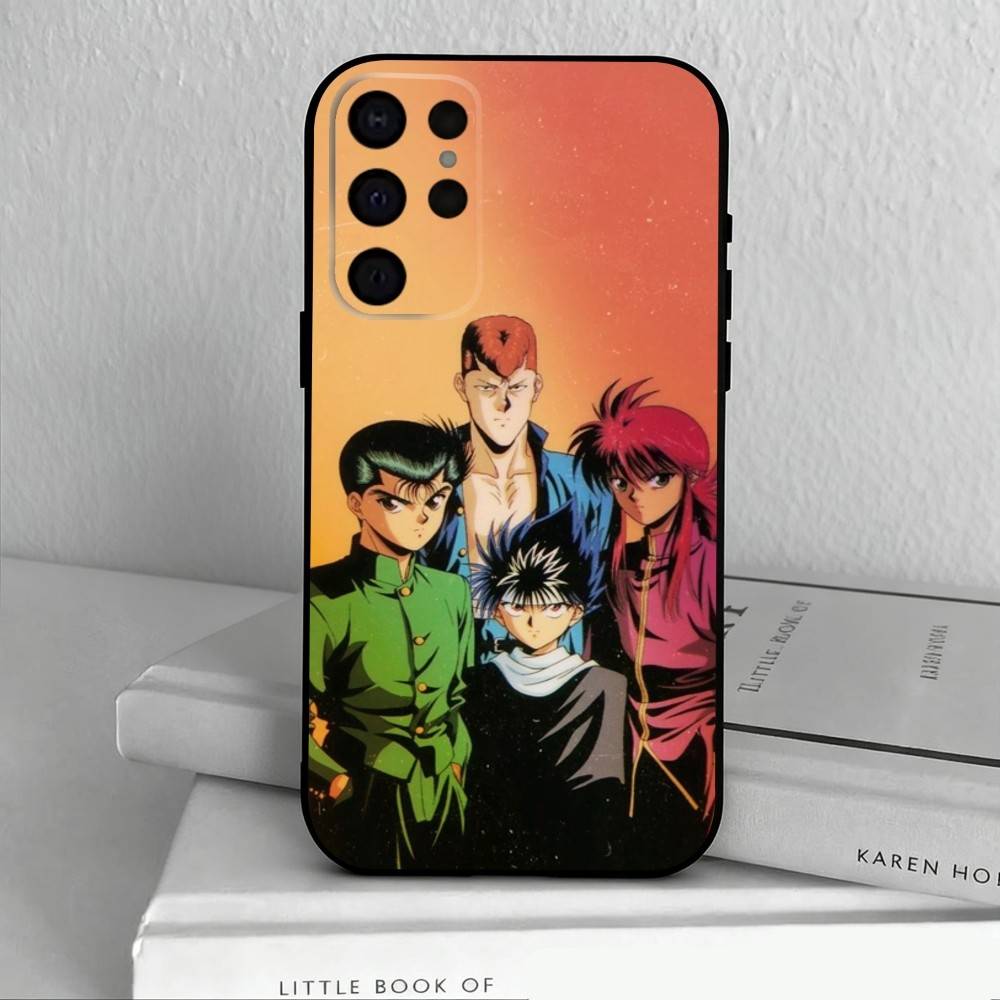 Anime Y-Yu Yu H-Hakusho-O Phone Case For Samsung S25,S24,S21,S22,S23,S30,Ultra,S20,Plus,Others Soft Black Cover