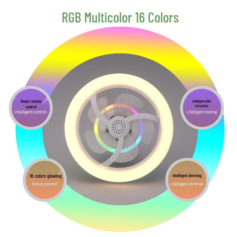 360° Oscillating Aroma Diffuser Ceiling Fan Light: Minimalist, Ultra-Quiet for Hall, Restaurant, Bedroom