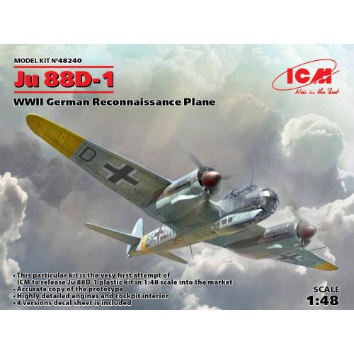 ICM 1/48 German Junkers Ju88D-1 Long-Range Reconnaissance Aircraft Plastic Model Kit 48240