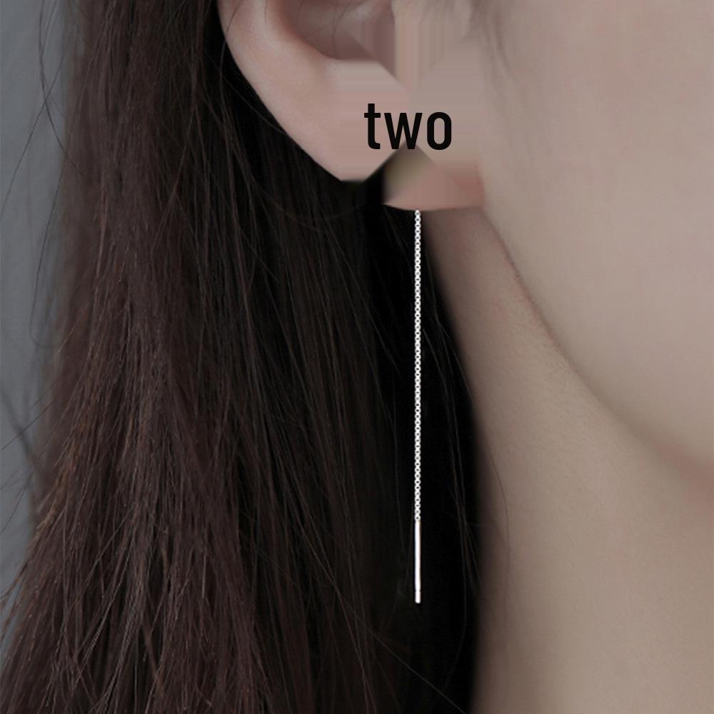 Chic Round Bead Threader Earrings: Trendy, High-End, Sweet & Fresh Style with Long Tassels.