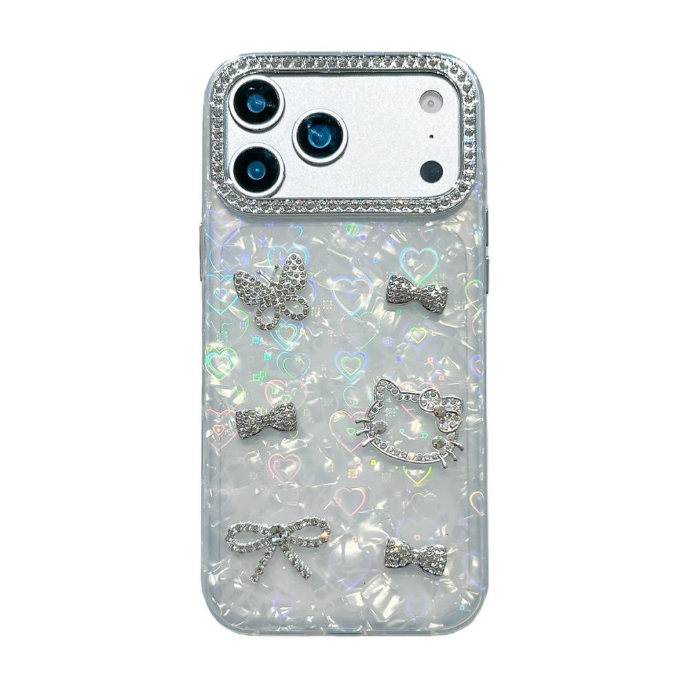 Laser Shell Pattern Bow Mobile Phone Case Is Suitable for Apple 17/16PRO Creative Cartoon iPhone15 All-inclusive 14.