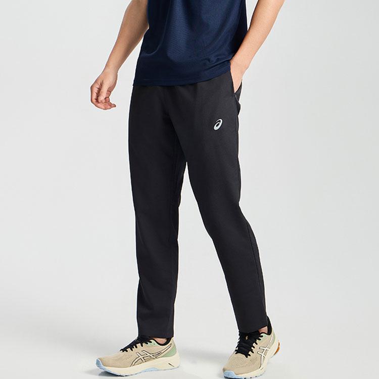 Asics Logo Mid-Waist Comfortable Casual Sports Pants Men Bottoms Black 2011D044-001