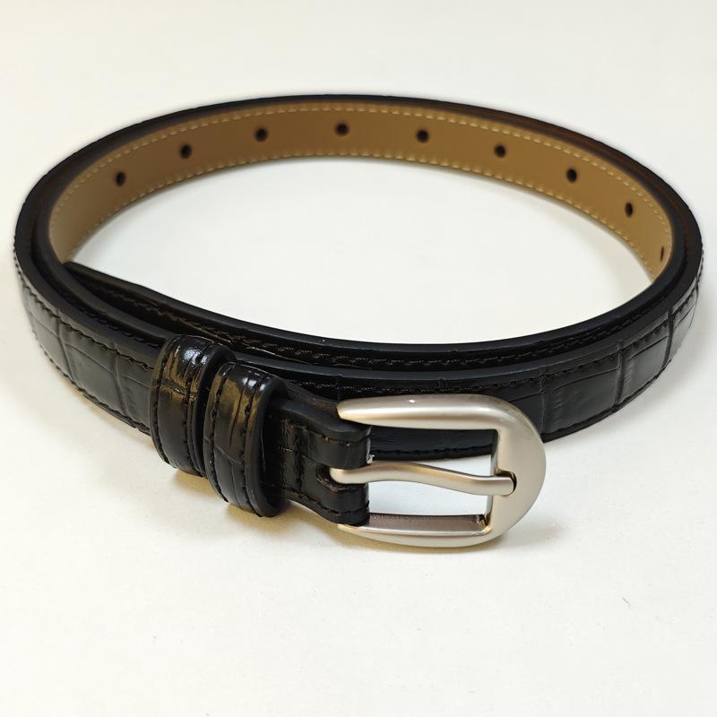 omen s alligator pattern leather belt, high-end sense versatile fashion belt with eans belt 100*2cm