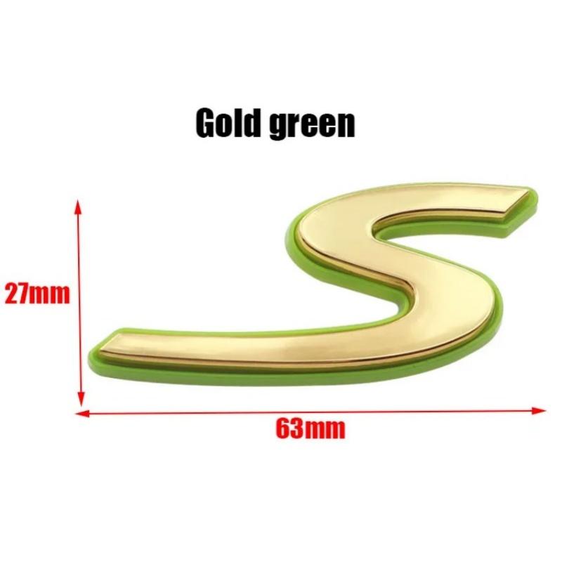 1pcs 3D S Car Emblem Badge Sticker Styling Accessories