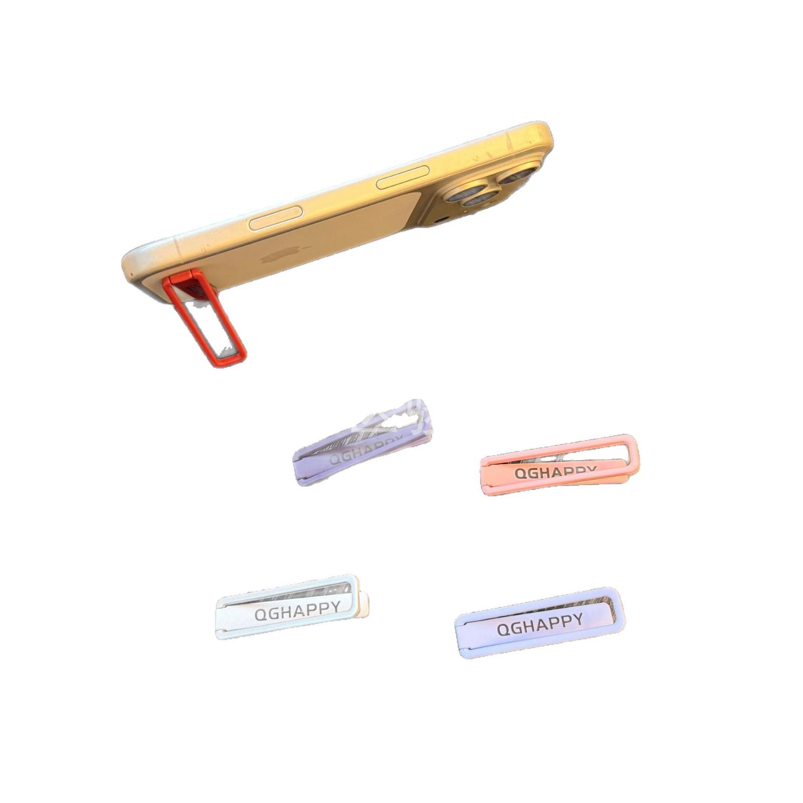 Ultra-Thin Invisible Phone Stand: Foldable, Portable, Minimalist Design Orange