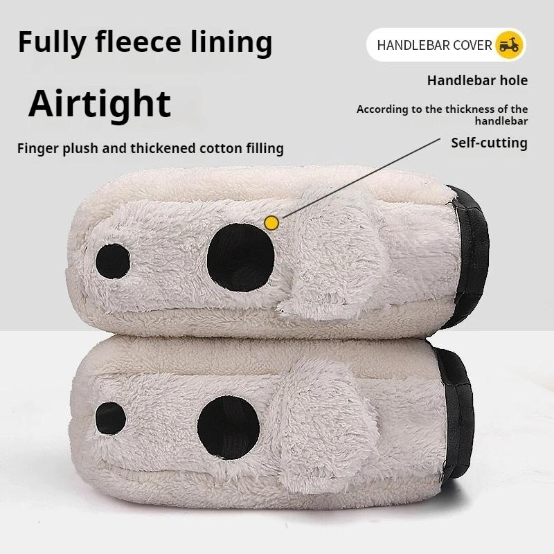 1 Pair Motorcycle Handlebar Muffs Winter Mitts Warmer Gloves Waterproof Handmuffs Bicycle Handle Cover Hand Covers Warmers